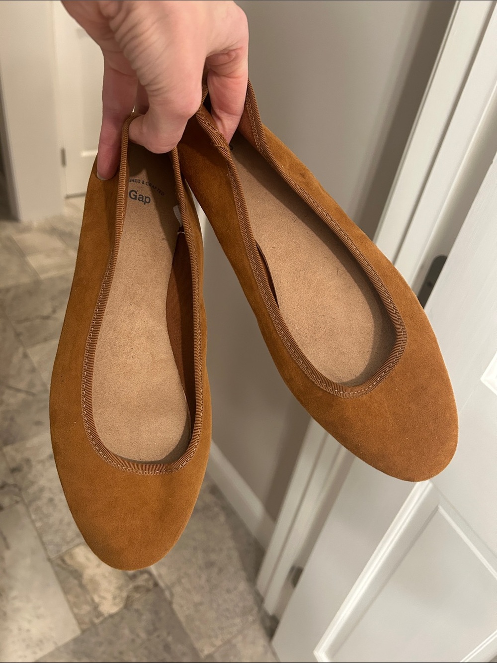 GAP Women’s Suede Flats in Cognac